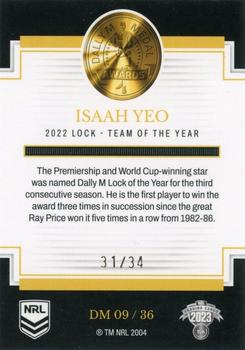2023 NRL Traders Elite - 2022 Dally M Awards Priority #DM09 Isaah Yeo Back